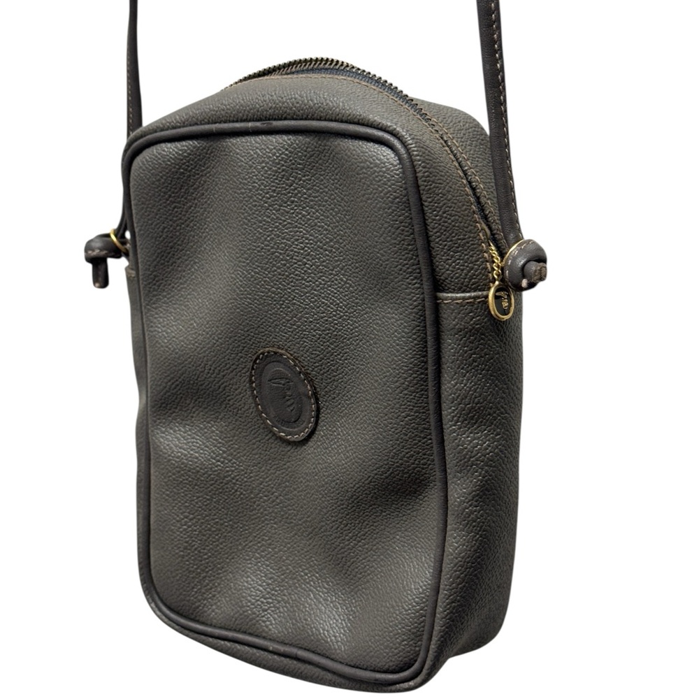 Trussardi Dark Gray Leather Leather Camera Bag
